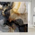 thumbnail image 1 of Chic Marble Waterproof Bathroom Curtain Black Gold Watercolor Bath Curtain,Mountain Fluid Shower Curtain Aesthetic Marbling Bathroom Curtains,Stone Pattern Shower Set, 1 of 5