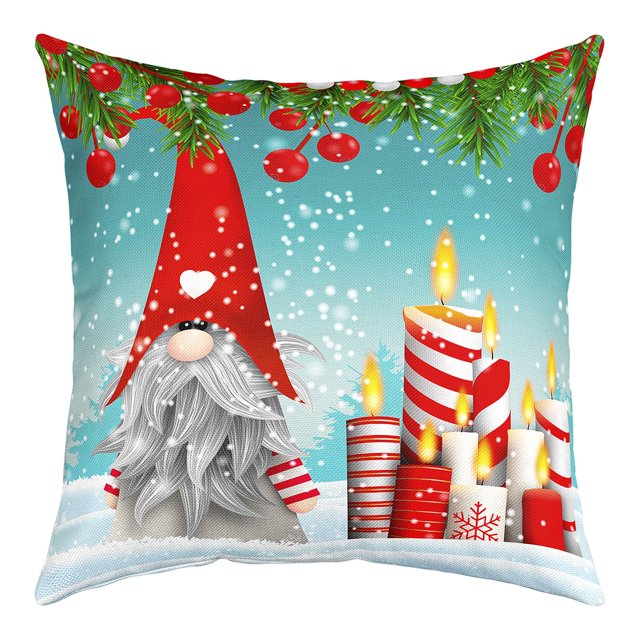 YST Christmas Gnome Throw Pillow Cover,Santa Claus Pillow Cover