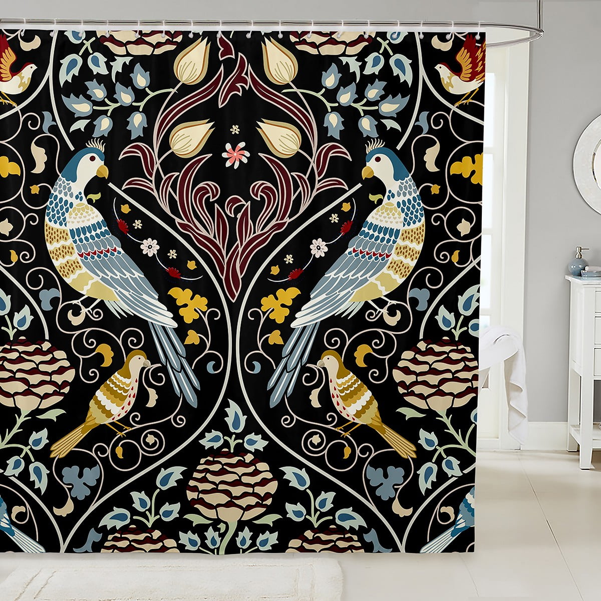 Colorful Bird Bathroom Accessories for Women Men Exotic Style Bath ...