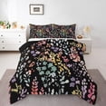 thumbnail image 1 of Erosebridal Colorful Floral King Bedding Set,Cute Boho Flower Comforter Set Rustic Home Decor,Funky Watercolor Wildflower Quilt Bed Set Bohemian Flowers Bed Comforter Set 3Pcs, 1 of 5