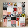 thumbnail image 1 of YST Construction Plaid Curtains Cute Dinosaur Curtains & Drapes, Cartoon Excavator Bulldozer Blackout Curtains Equipment Truck Bedroom Curtains, Cute Tractor Window Treatments Microfiber (Red), 1 of 6