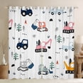 thumbnail image 1 of Erosebridal Construction Vehicles Blackout Curtains Green Blue Tractor Curtains, Little Black Curtains & Drapes Multicolor Truck Living Room Curtains, Bulldozer Excavator Window Curtains, 1 of 6