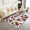 thumbnail image 1 of Erosebridal Cow Print Area Rug for Bedroom Doorway,White Brown Cowhide Carpet ,Animal Skin Print Rug 5x7 for Bedside,Farmhouse Cow Print Accent Rug Set for Living Room Non Shedding, 1 of 6