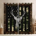 thumbnail image 1 of Curtains & Drapes Camo Green American Flag 30%-50% Blackout Curtains, Vintage Usa Stars And Stripes Curtains Hunting Deer Elk Print Window Curtains 42Wx84L, 1 of 5