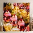 thumbnail image 1 of Cute Cake Curtains 30%-50% Blackout Adults,Raspberry Fruit Cakes Curtains & Drapes Kawaii Room Decor,Food Curtains Valentines Day Birthday Gifts Window Curtain, 1 of 6