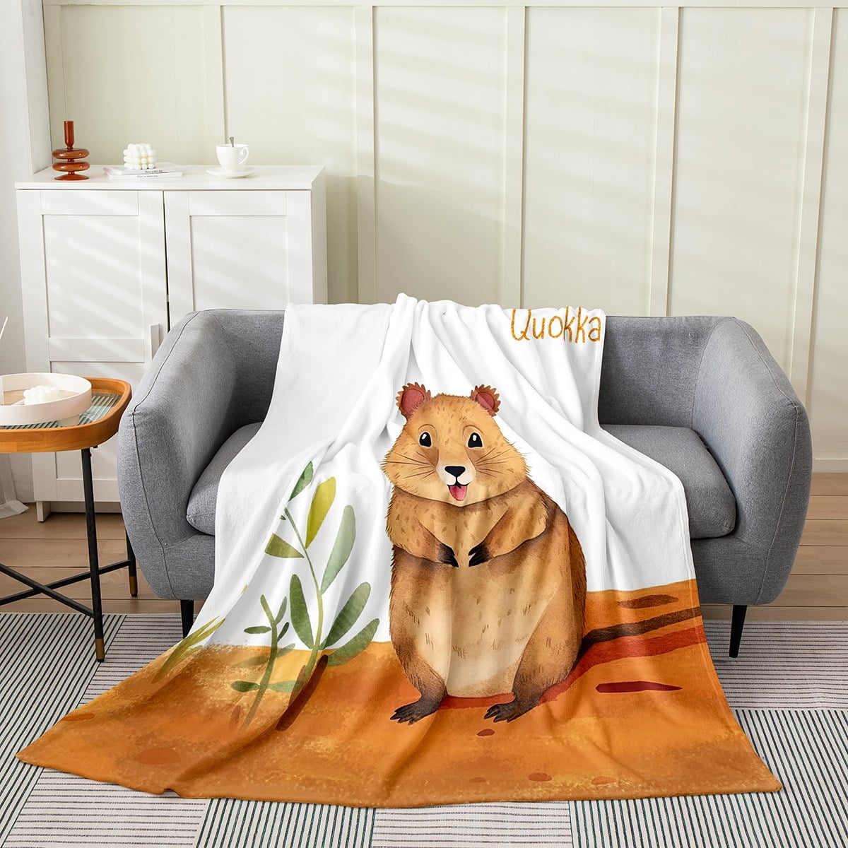 YST Cute Quokka Blanket for Adult,Kawaii Animal Throw Blanket Twin