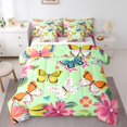 thumbnail image 1 of Cute Rainbow Butterfly Comforter Set Twin 7 Piece Wildflower Floral Bed in a Bag Women,Rustic Country Flowers Bedding Set with 2 Sheets,2 Pillowcases,2 Throw Pillow Covers, 1 of 5