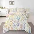 thumbnail image 1 of Cute Rainbow Flower King Bedding Set Women,Colorful Boho Floral Comforter Set Rustic Home Decor,Bohemian Wildflower Quilt Bed Set Wild Flowers Bed Comforter Set 3Pcs, 1 of 5