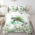 thumbnail image 1 of Cute Sea Turtle King Comforter Set 7 Pieces Green Eucalyptus Bedding Comforter Sets, Marine Animal Bed in a Bag Botanical Plant Leaves Bedding Set, Cartoon Wildlife Bed Sheets Set, 1 of 6