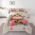 thumbnail image 1 of Cute Sloth Comforter Set Twin Size,Cartoon Sloth Animals Floral Bedding Sets Bedroom,Botanical Monstera Leaf Duvet Insert,Kawaii Wild Animals Quilt,Brown Green Pink, 1 of 6