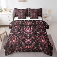 thumbnail image 1 of YST Damask Girls Sheet Set Bohemian Exotic Comforter 7 Pieces Gothic Vintage Floral Bedding Set Antique Victorian Baroque Bed Set Twin Size For Boys Teens Woman Adults,Red, 1 of 5