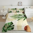 thumbnail image 1 of Dark Green Boho Comforter Set Queen Tropical Botanical Bedding Set Abstract Mid Century Banana Palm Leaf Bedding Comforter Sets Bohemian Nature Plant Leaves Quilt Duvet Home Room Decor, 1 of 5