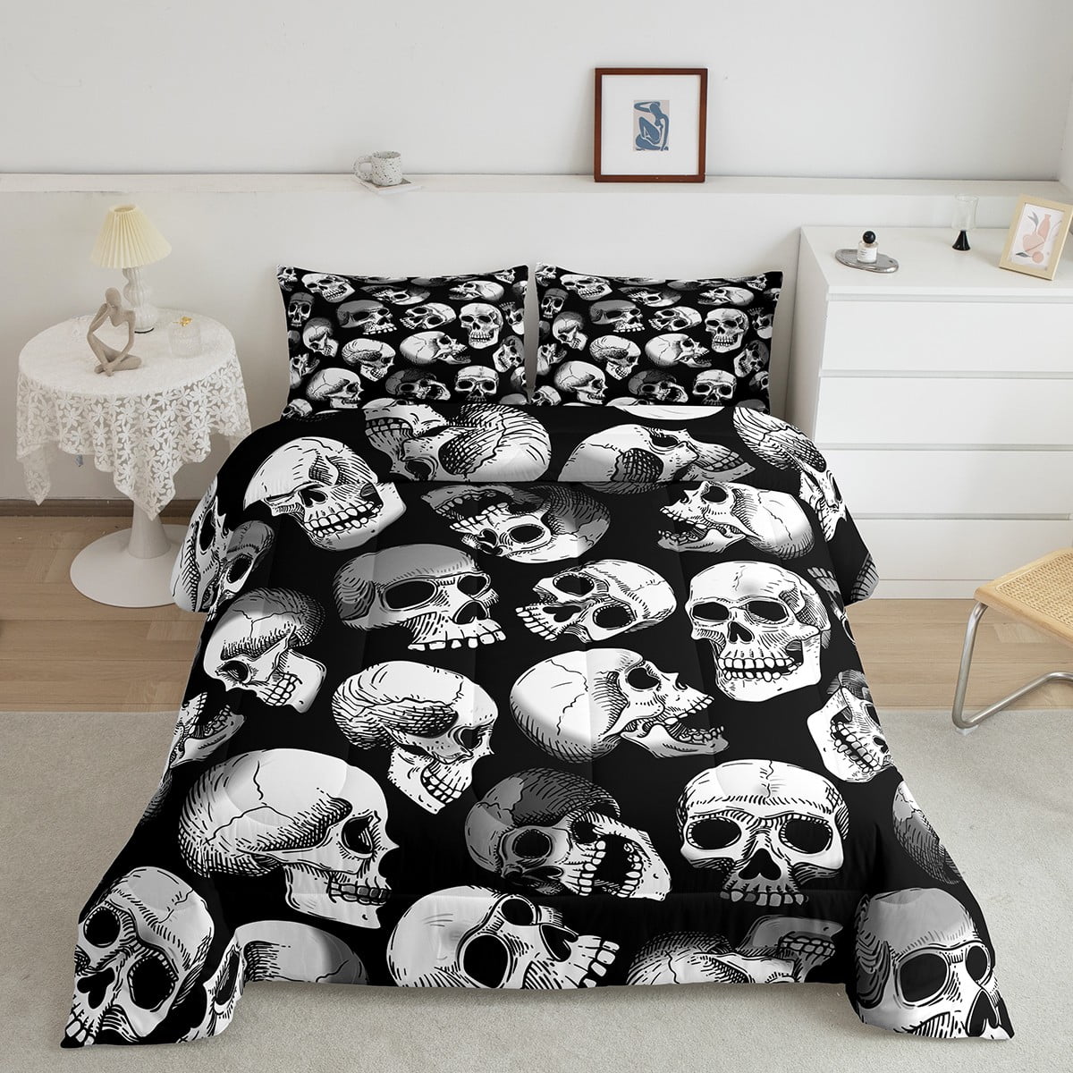 Queen size skull blanket hotsell