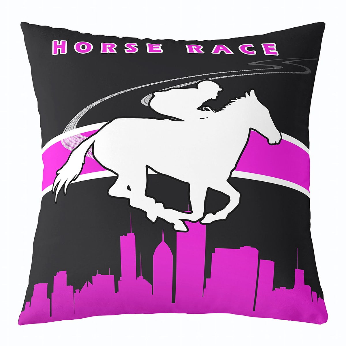 YST Derby Racing Cushion Case 18x18 Inch Western Cowgirl Pillow Cover