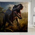 thumbnail image 1 of Dinosaur Shower Curtain Jungle Animal Fabric Shower Curtain 3D Dinosaur Pattern Bathroom Shower Curtain Sets Style Bath Curtain 72"Wx78"L, 1 of 4