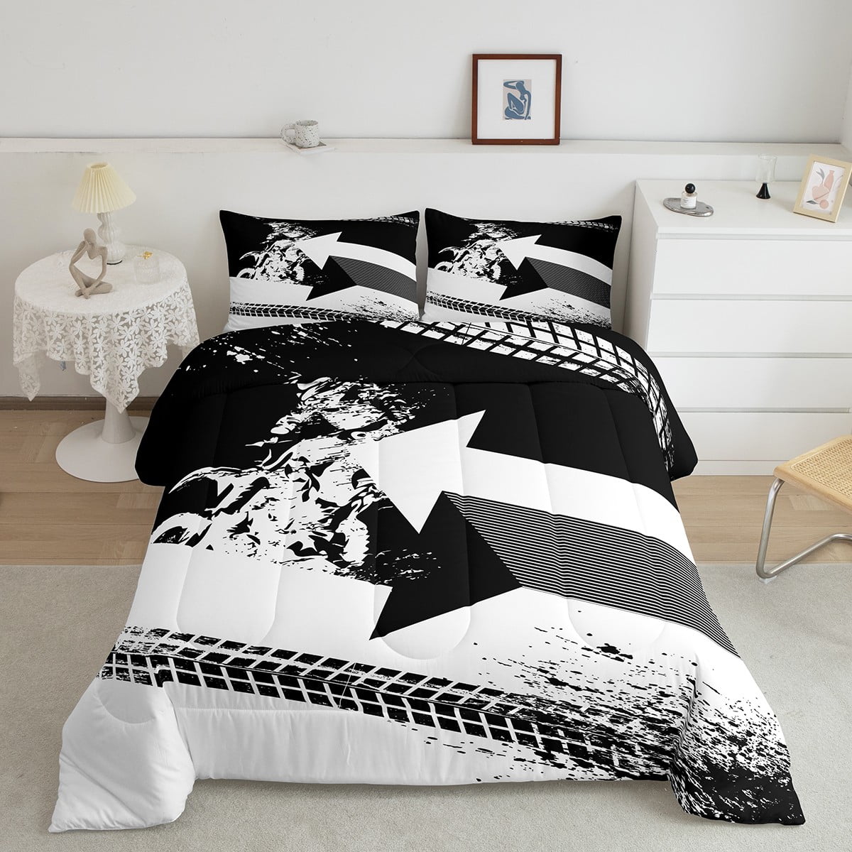 YST Dirt Bike Bedding Sets for Boys Motorcycle Extreme Sports Comforter