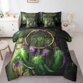 thumbnail image 1 of Erosebridal Dreamcatcher Feather Bed In A Bag King Bohemian Gypsy Comforter Set 7 Piece Adults,Jungle Nature Bedding Set Boho Dream Catcher Sheet Set With Comforter, 1 of 4