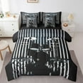 YST Drum Bedding Sets, Rock Roll Music Comforter Set 7Piece Full Size
