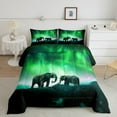 YST Elephant King Size Comforter Set, 3D Aurora Wildlife Bedding Sets