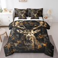 thumbnail image 1 of Elk Deer Bed in a Bag 7-Piece Moose Twin Size Comforter Set ,Mystic Jungle Bed Sheets Set Wild Animal Wildlife Bedding Sets Rustic Farmhouse Bed Set Lodge Cabin Decor, 1 of 4