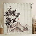 thumbnail image 1 of Exotic Oriental Curtains Japanese-Style Curtains & Drapes, Mount Fuji 30%-50% Blackout Curtains Ink Painting Bedroom Curtains, Botanical Plants Bamboo Window Treatments Vintage Room Decor, 1 of 6