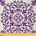 thumbnail image 1 of Erosebridal Flower Fabric by The Yard Boho Floral Upholstery Fabric,Bohemian Style Indoor Outdoor Fabric Vintage Flowers Print Waterproof Fabric Exotic Chic Floral Farmhouse Decor,Purple,1 Yard, 1 of 5
