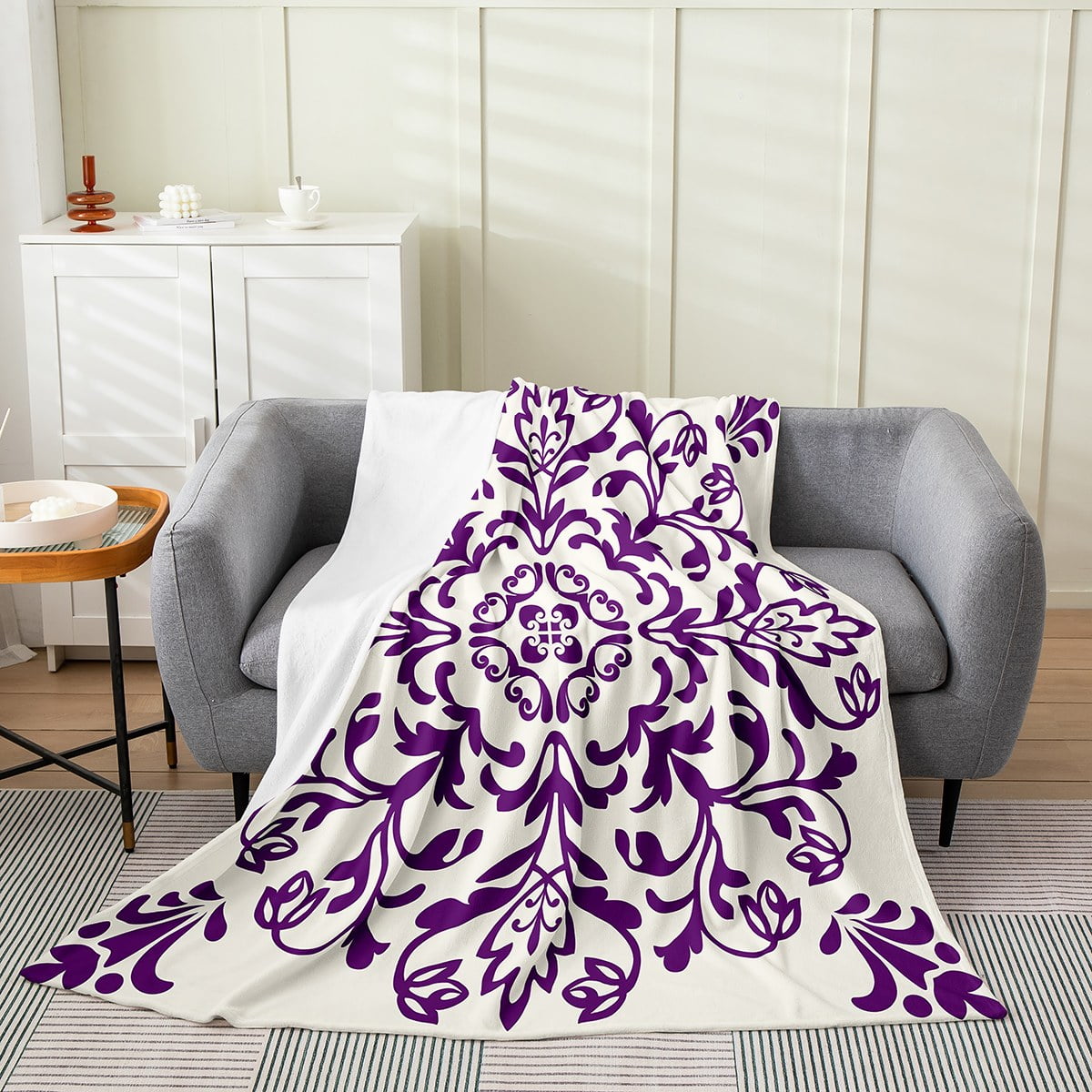 YST Flower Throw Blanket Boho Floral Fleece Blanket Baby 30x40 inch,Bohemian Style Flannel