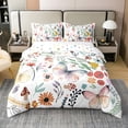 thumbnail image 1 of Flying Butterfly 100% Cotton Duvet Cover ,Wild Animal Comforter Cover Twin,Watercolor Butterflies Bedding Set Soft,Colourful Flowers Mushroom Quilt Cover 2pcs Breathable, 1 of 6