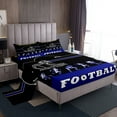 thumbnail image 1 of Erosebridal Football Bed Sheets Set,American Football Sheet Set Twin,Black Blue Yellow Sports Sheets,Rugby City Team Flat Fitted Sheet with 1 Pillowcase(Baltimore), 1 of 6