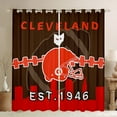 thumbnail image 1 of Erosebridal Football Blackout Curtains 42x84 inch,Football Curtains,American Football Curtains Drapes,Football City Window Curtains 2 Panels for Living Room(Cleveland), 1 of 6