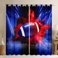 thumbnail image 1 of Football 30%-50% Blackout Curtains,American Football Sports Curtains & Drapes,Rugby Ball Game Window Curtains,Red Blue Tie Dye Window Treatments 2 Panels 42"Wx90"L, 1 of 6