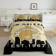 thumbnail image 1 of Erosebridal Football Comforter,Football Fans Bedding Set for Men Women Twin Size for Rugby Fan,Vintage Rugby Comforter Sets,Sports Duvet Insert with 1 Pillowcase Bedroom Decor(New Orleans), 1 of 6