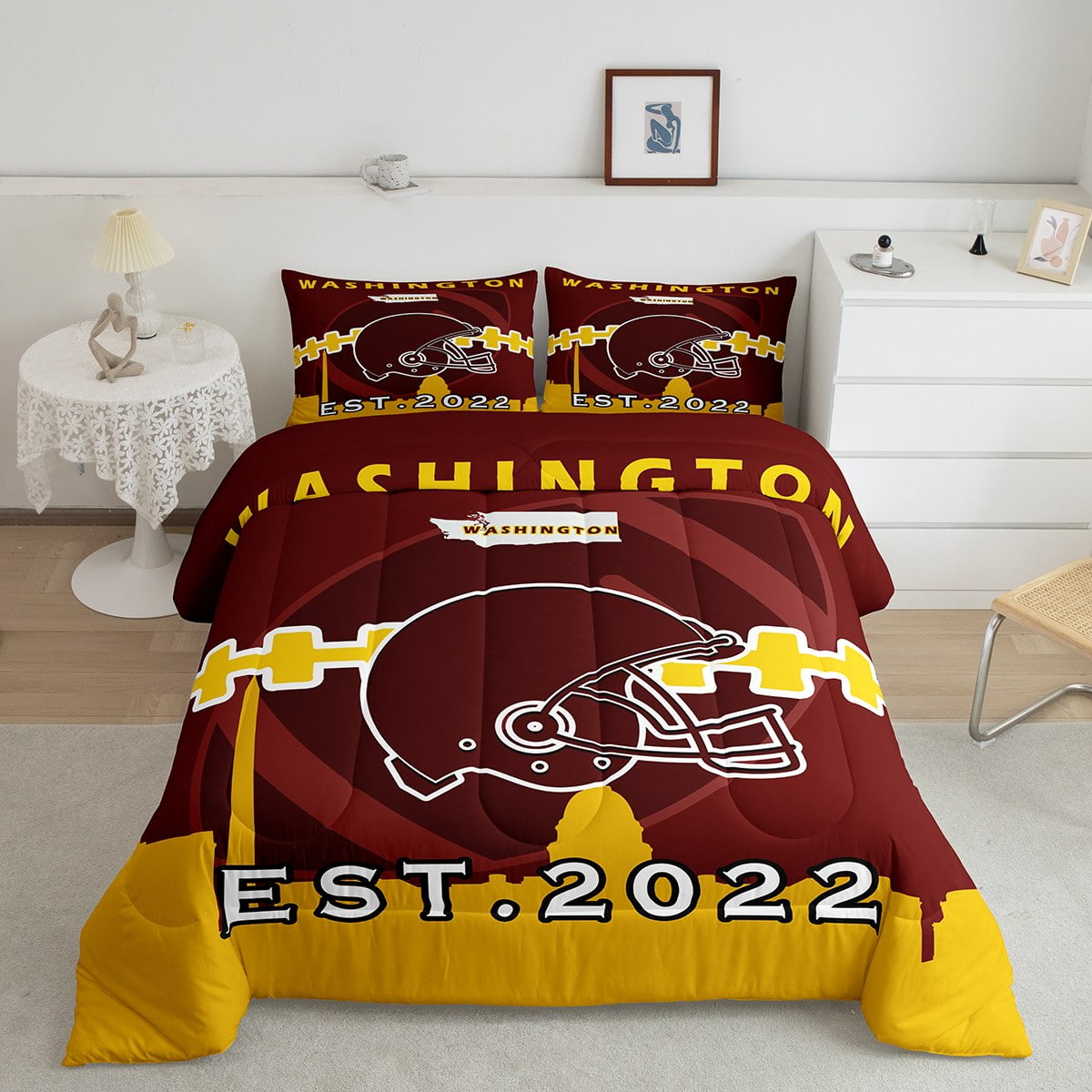 49ers Queen Size Bedding Set Custom Football Comforter Set
