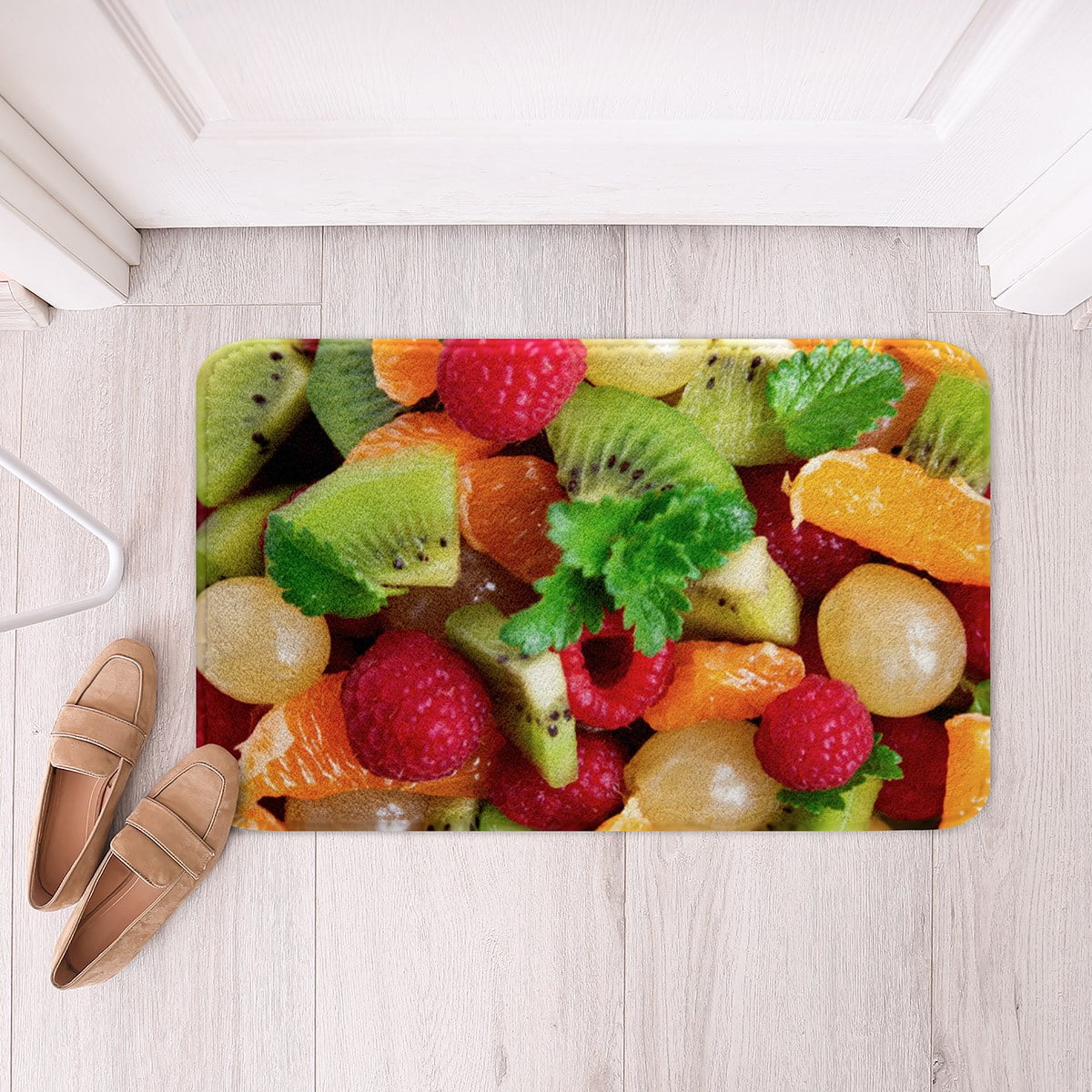 YST Fruit Bathroom Rugs for Kids Teens Adults,Kiwi Orange Raspberry