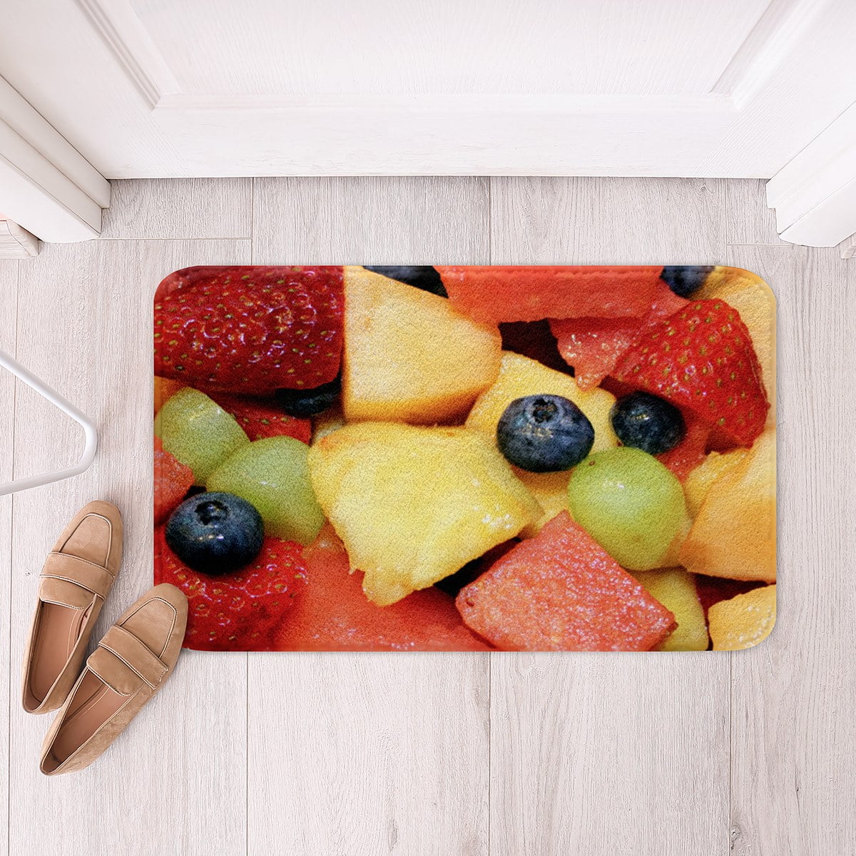 YST Fruit Salad Bathroom Rugs for Kids Adults,Blueberry Mango