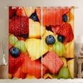 thumbnail image 1 of Fruit Salad Curtains & Drapes Adults,Blueberry Mango Strawberry Curtains 30%-50% Blackout Living Room Decor,Cute Fruits Curtains,Novelty Gifts Food Window Curtain, 1 of 6