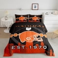 thumbnail image 1 of Full Football Comforter ,American Football Players Bedding Set,Sports Pattern Comforter Sets,Football Patchwork Duvet Insert with 2 Pillowcases Home Room Decor(Cincinnati), 1 of 6