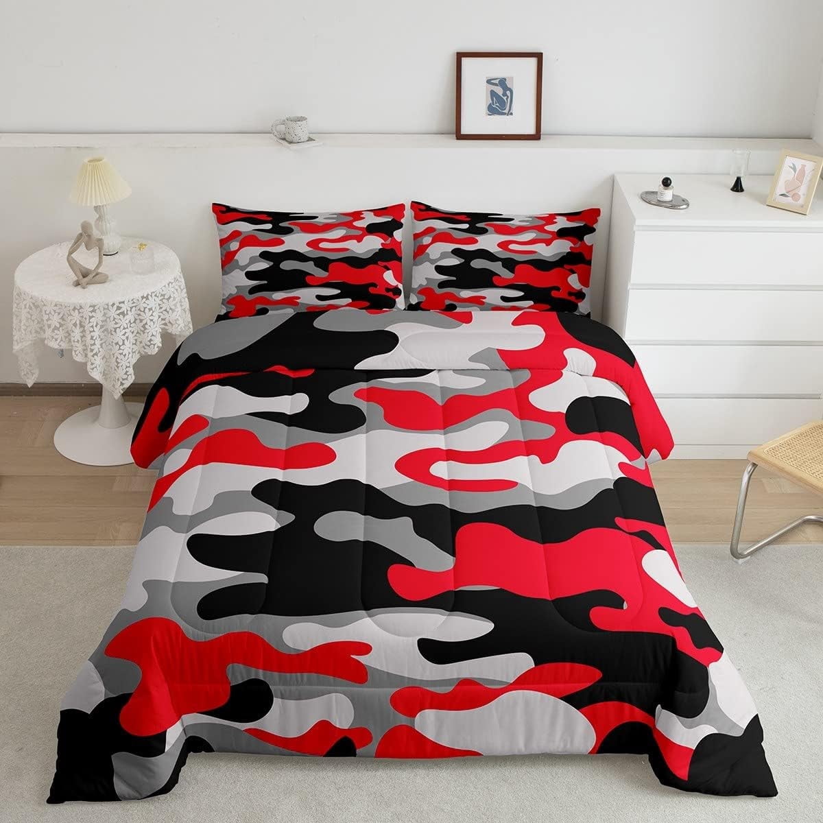 Erosebridal Full Size Camouflage Comforter Set 3Pcs Bedding Set Teens 1 ...