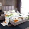 thumbnail image 1 of Erosebridal Full Size Dino Bed Sheets Set,Cartoon Dinosaur Sheet Set,Set of Ancient Dinosaur Sheets,Jungle Animal Flat Fitted Sheet with 2 Pillow Shams, 1 of 5