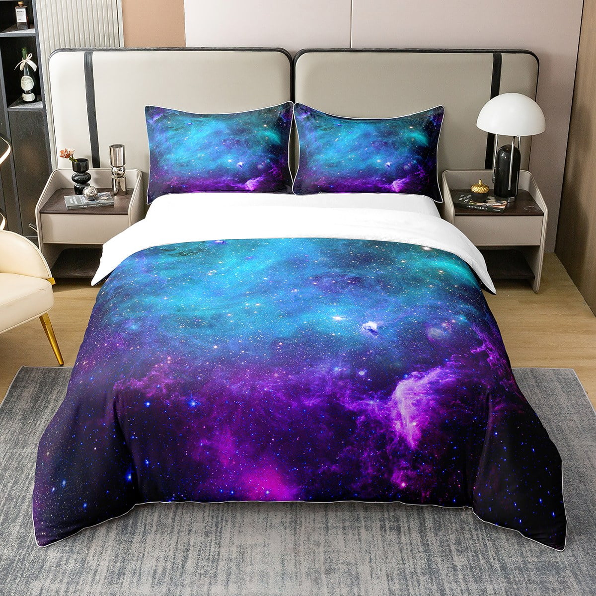 Odot Starry Sky Duvet Cover, Adult Teenager Bedding Set With Quilt Cover & Pillowcases, Soft