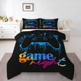 thumbnail image 1 of Gamepad Duvet Insert,Gamer Bedding Teens Youth Adult,Gamepad Bedding Duvets & Down Comforters,Video Games Quilt,Blue Black,,Reversible, 1 of 5