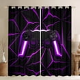 thumbnail image 1 of Gamer 30%-50% Blackout Curtains 38Wx45L Gaming Controller Curtains & Drapes Gaming Gifts Curtains (38Wx45L,Purple), 1 of 6