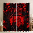 thumbnail image 1 of Erosebridal Gamer Blackout Curtains Gaming Curtains & Drapes Gamer Room Decor,Video Game Console Gaming Window Curtains Red Black Tie Dye Window Treatments 2 Panels 38"Wx45"L, 1 of 6