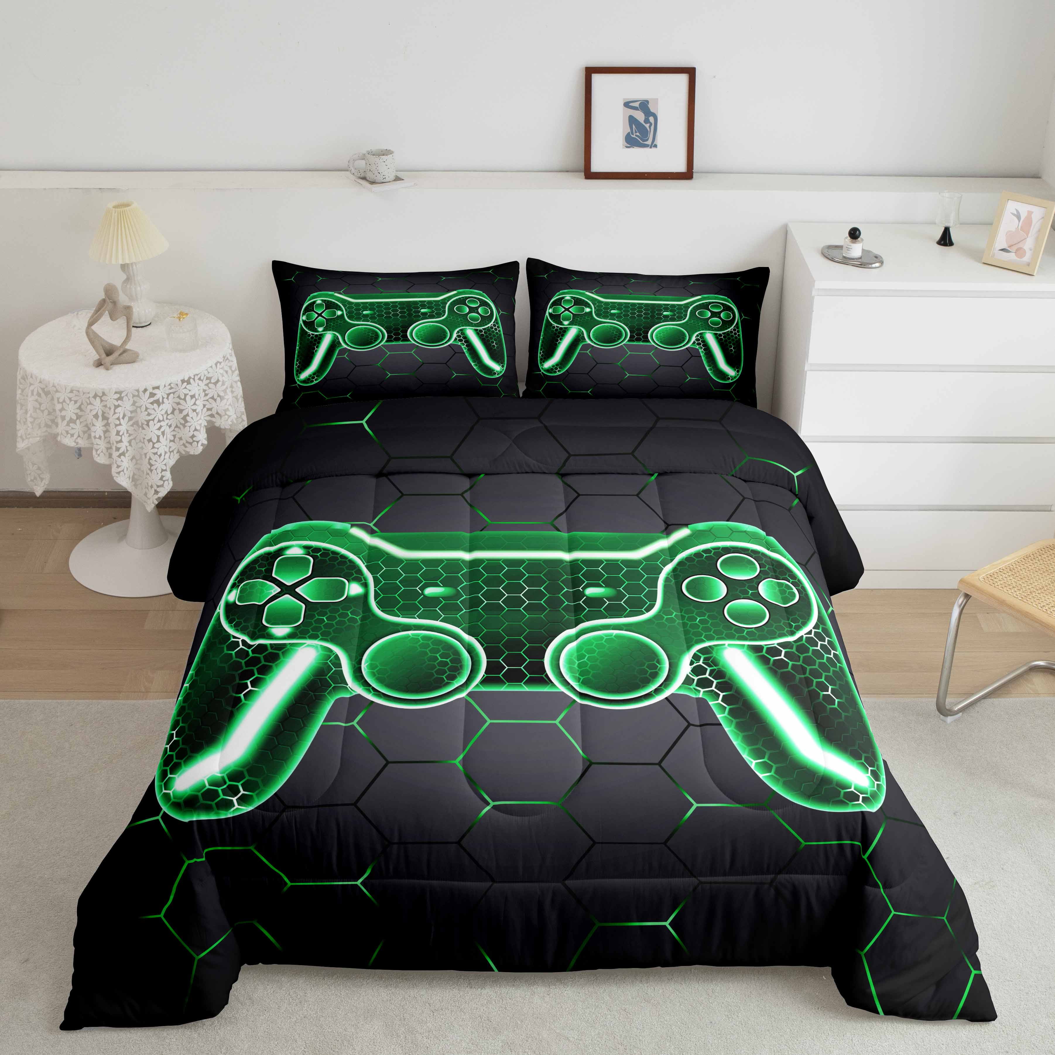 YST Gamer Comforter Set for Kids Boys Teens Full Size Game Controller