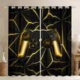 thumbnail image 1 of Gamer Curtains Gaming Controller Gold Geometry Curtains & Drapes, Teens 3D Gamepad Console 30%-50% Blackout Curtains Gift, 38Wx54L, 1 of 5