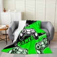 thumbnail image 1 of Gamer Throw Blanket Teens,Video Game Blanket 30x40 Inch,Gaming Fleece Blanket Gamer Room Decor,Green Black Gamepad Controller Fuzzy Blanket, 1 of 4