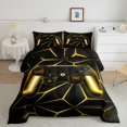thumbnail image 1 of Gaming Bedding Video Games Comforter Gamepad Console Comforter Set 3d Gaming Geometric Lightweight Microfiber Bedding Sets (Gold, Twin), 1 of 5