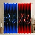 thumbnail image 1 of Erosebridal Geometric Honeycomb Curtains Blackout Neon Blue Red Black Stripes Curtains & Drapes for Living Room,Gradient Ombre Window Curtains Beehive Hexagon Window Treatments, 1 of 6