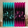 thumbnail image 1 of Erosebridal Geometric Honeycomb Curtains Blackout Neon Pink Teal Black Striped Curtains & Drapes Bedroom,Gradient Ombre Window Curtains Beehive Hexagon Window Treatments, 1 of 6
