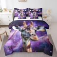 thumbnail image 1 of Erosebridal Giraffe Comforter Set Queen Size 7 Piece,Galaxy Bedding Set With Sheet Set,Space Planet Animal Bed In A Bag With Throw Pillow Covers,Starry Sky Wildlife Room Decor, 1 of 5